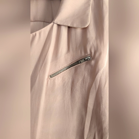 ASOS mauve satin zip up bomber jacket / blazer - Picture 7 of 7